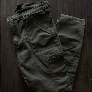 Banana Republic Factory Dark Green Skinny Utility Pants